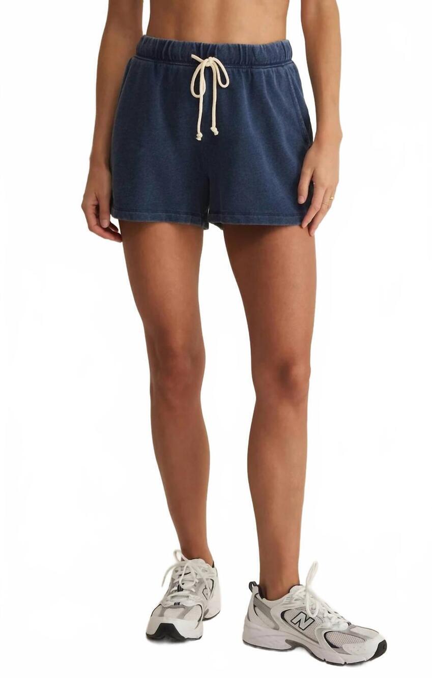 NEW Z SUPPLY hunter knit denim short in indigo
